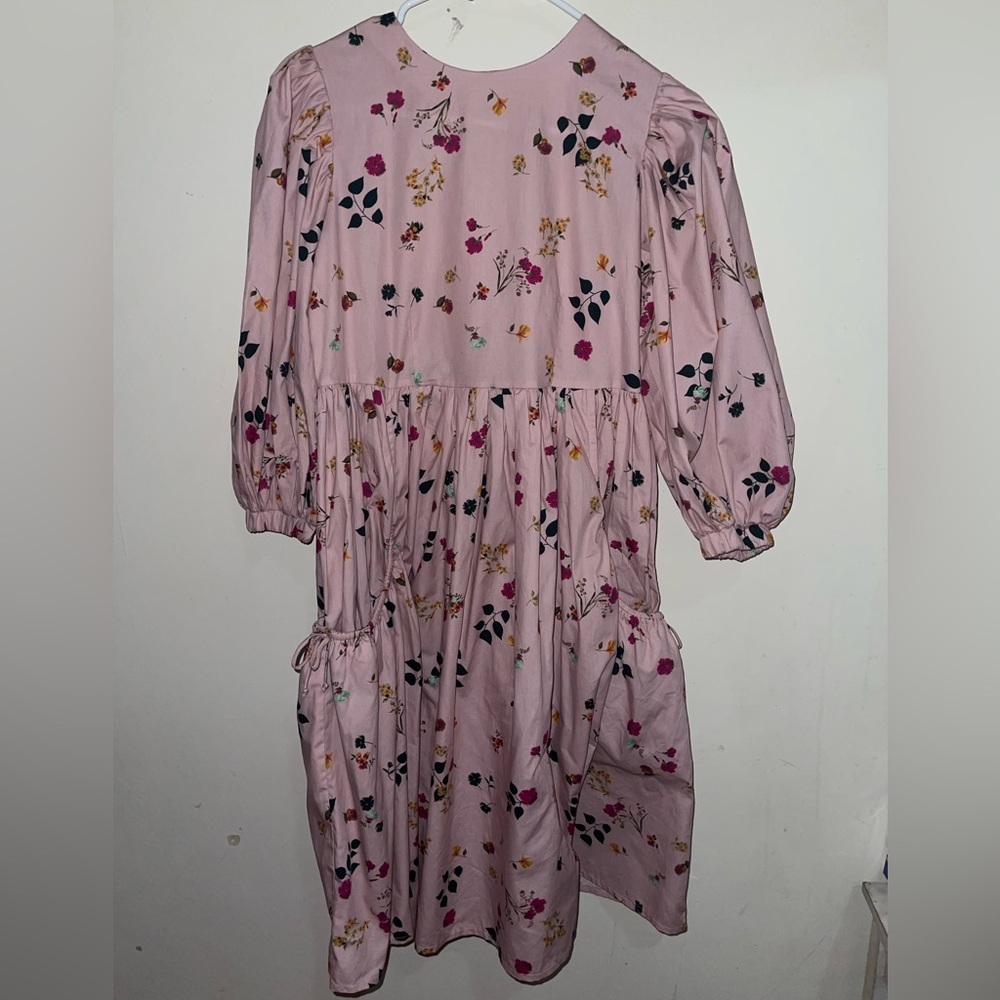 NWOT Tagd Christina Rohde Floral Girls Boho Puff Sleeve Dress